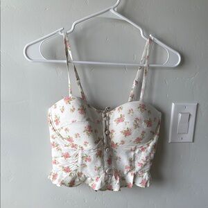 Floral Bustier Crop Top